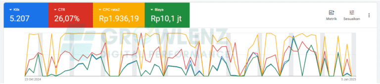 Portofolio data Jasa Iklan Google ADS